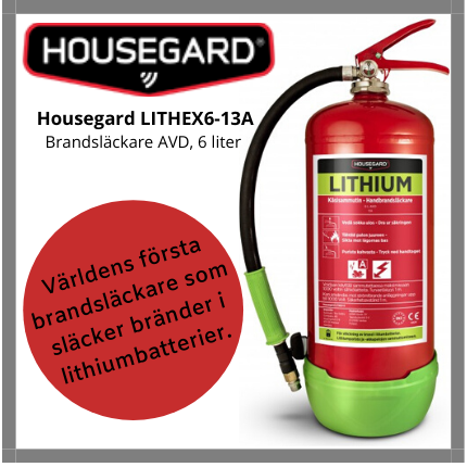 Housegard Litium Brandsläckare 6 liter